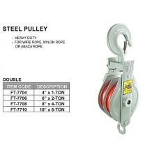 Creston FT-7710 Steel Pulley Heavy Duty (Double) Size: 10" x 5 Ton